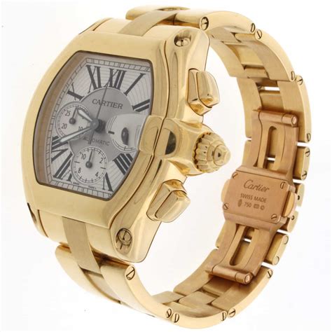 cartier watch mens gold|cartier chronograph watches for men's.